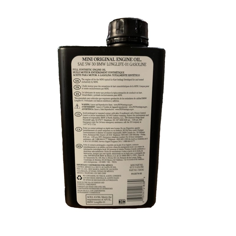 MINI Original Engine Oil SAE 5W-30 Gasoline 1 Liter