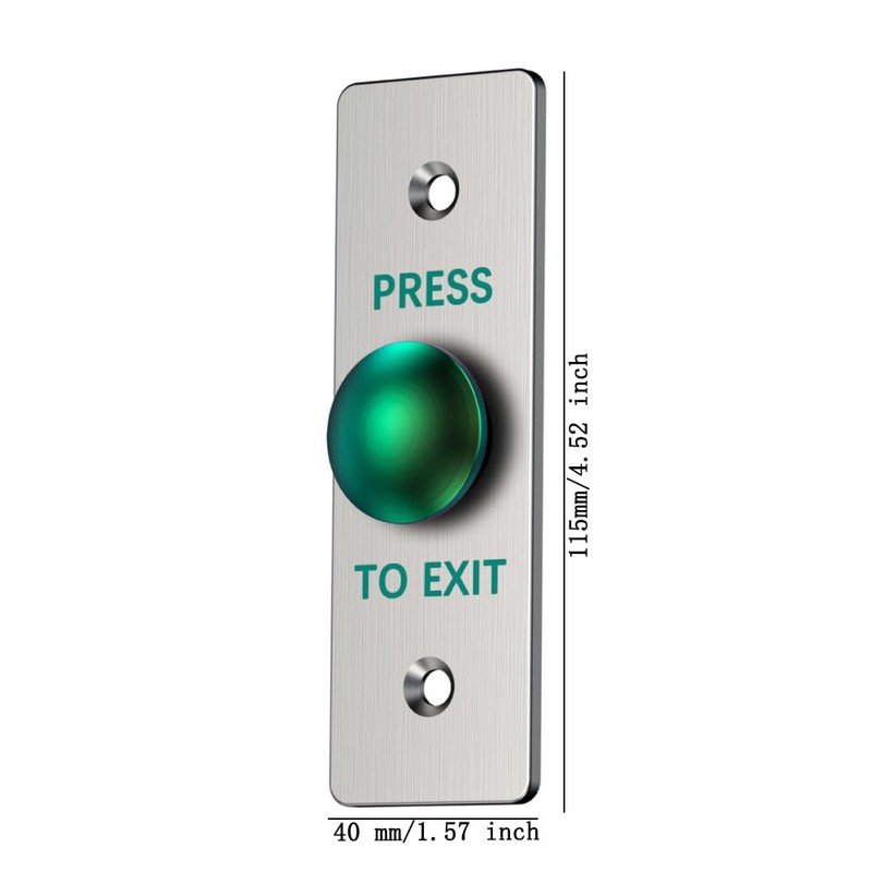Stainless Steel Push to Exit Button - 12V DC Push