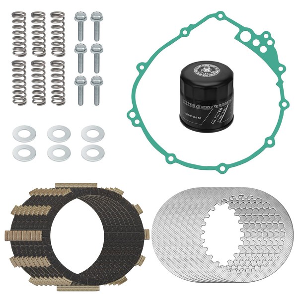 JAVIK Heavy Duty Clutch Friction Plates Kit w/Gasket Fit for