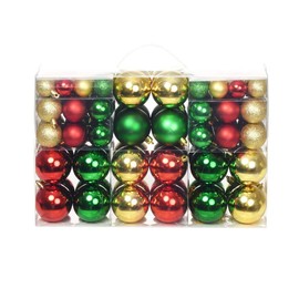 "vidaXL Christmas Balls - Set of 100 Red, Gold, Green Decorative Baubles - Shiny, Lightweight and Shatterproof - Suitable for Tree, Home, Office Decoration"