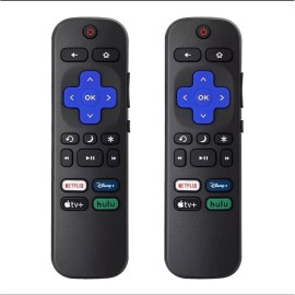 Roku New Remote Control for All Roku TV 2pk