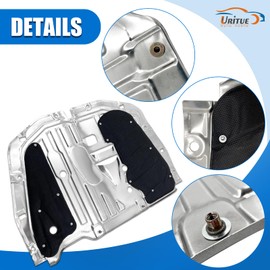 Uritue 74110-TBA-A00 Engine Splash Guard Under Car Shield Cover Board MPN Compatible with Honda Civic 2016-2021 Replace 90674-TY2-A01