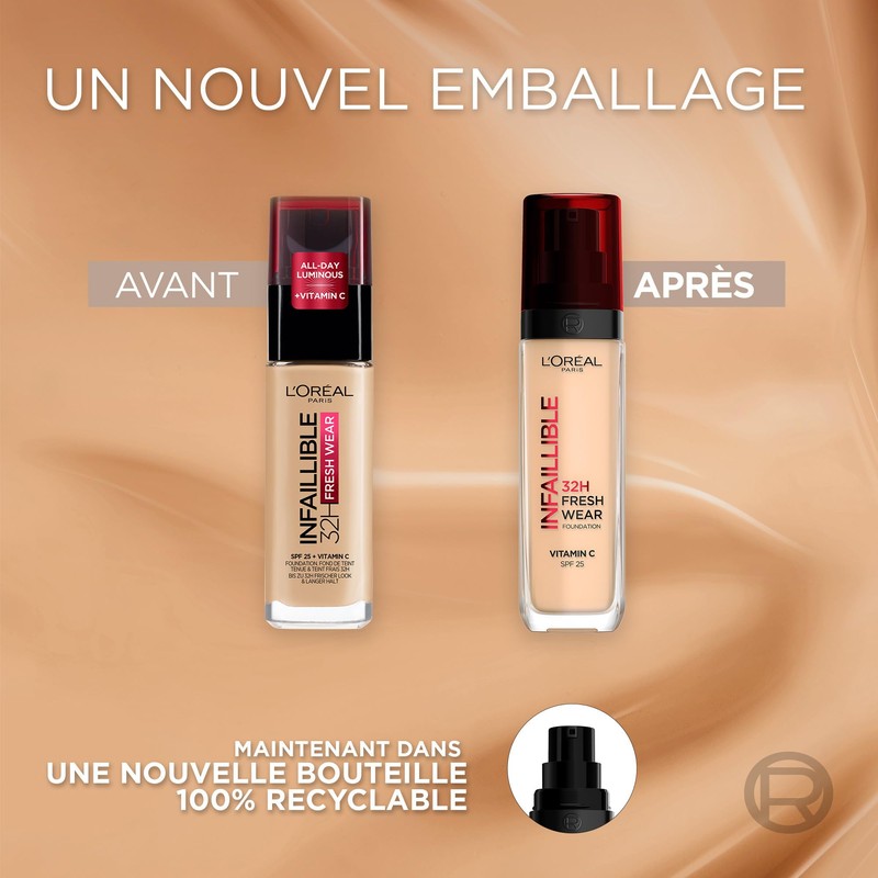 L'Oréal Paris makeup, waterproof and long-lasting liquid foundation with SPF