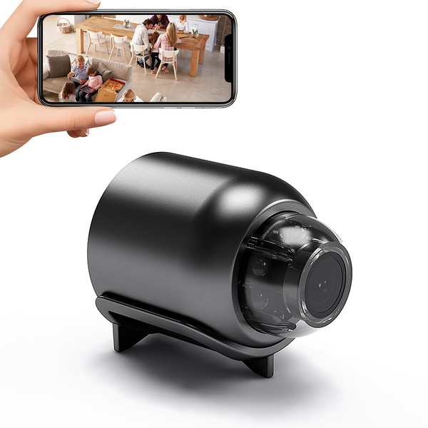 LUFEIS Mini Camera, Surveillance Camera 1080P, Mini Camera with Recording, HD Mini WiFi Camera, Indoor Camera Surveillance for Home Office, Warehouse, Shop