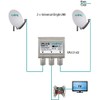 Axing SPU 21-02 2-in-1 Outdoor DiSEqC Satellite Switch - Light