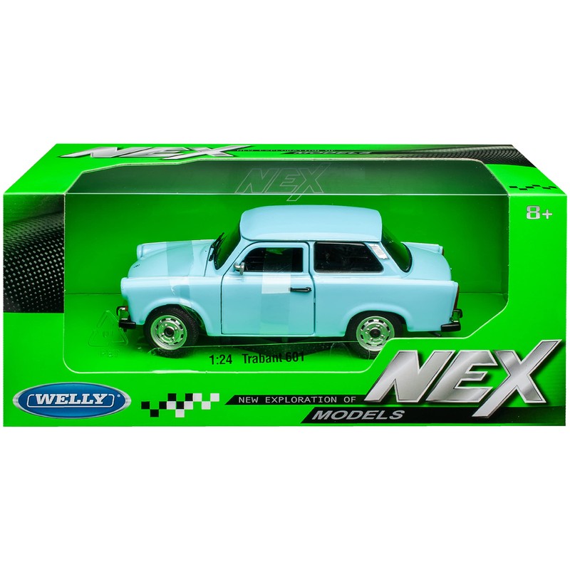 Welly Trabant 601 Saloon Blue 1/24 Model Car with Individual