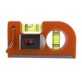 Installation of Portable Mini-Horizontal Bubble-inch Key Buckle Level Instrument with Magnetic Function TV Frame (8.5cm Orange)