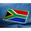 2 X South Africa Flag Rectangle - Iron On Embroidery