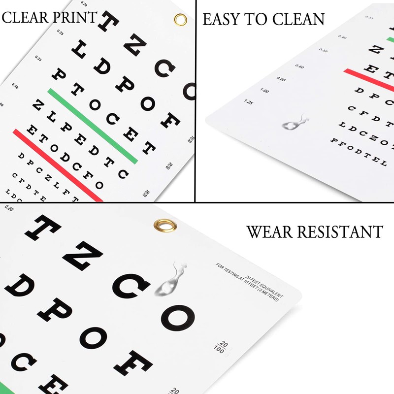 PECULA Snellen Chart, Wall Chart for Eye Exams - 10