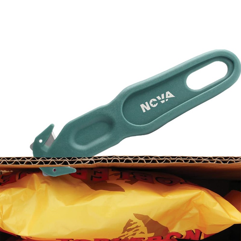Nova Safety Cutter Tool, Ergonomic Film Cutting Blade, Box, Strap,