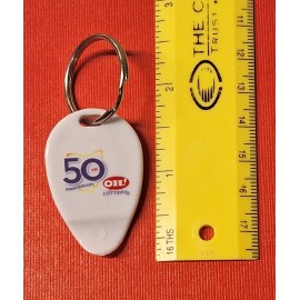 Ohio Lottery Ticket  Scratcher  Keychain Ring  50th  Year  Anniversary  Scraper