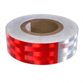 EZtar Reflective Tape 2" X 150 Feet Red/White High Intensity Safety Caution Warning Grade Self-Adhesive Waterproof Conspicuous Trailer Reflector - for Cars,Trucks,Trailers,Boats,Signs,Helmet,Mailbox