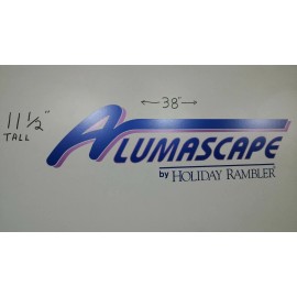 Vomela OEM ALUMASCAPE by HOLIDAY RAMBLER LOGO RV CAMPER 5TH WHEEL DECAL 38X11 GRAPHIC