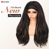 Yaki Curly Headband Wig For Black Women 26 Inch Brown