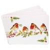 Set of 4 Place Mats - Winter Robin Design