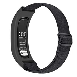 C2D JOY Elastic Nylon Bands Compatible with Garmin Vivofit 4 tracker Replacement Bands with Case-Black