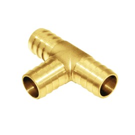 Joywayus 3/4" Hose Barb Tee 3 way Union Fitting Intersection/Split Brass Water/Fuel/Air