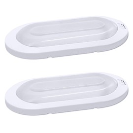 Facon 12V LED RV Light Fixture RV Celing Light with Switch - 2 Pack, DDS01-008, 12Volt Interior Light for RV Motorhomes Camper Caravan Trailer Boat, 3400K Warm White