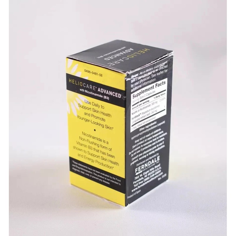 Heliocare Advanced with Nicotinamide B3 Skin Health 120 Capsules exp