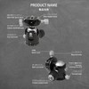 TOKIWA STYLE BHA41J Low Center of Gravity Free Head Aluminum