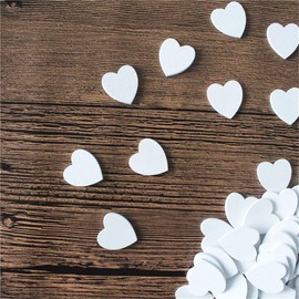 Trimming Shop Wooden Heart Embellishments For Crafting 4cm Engraved Slices, DIY Arts Craft Making, Home Decor, Wedding, Birthday, Christmas, Scrapbook Decoration (100pcs, White(2cm))
