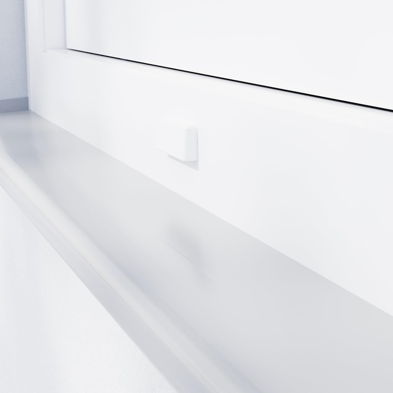 Vooxa Window Water Slot Caps, Rectangular, White RAL9010 for Slot