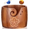 ZLOTOTEC Yarn Bowl Large Size 5''x7'' Pine Wood Unique Design