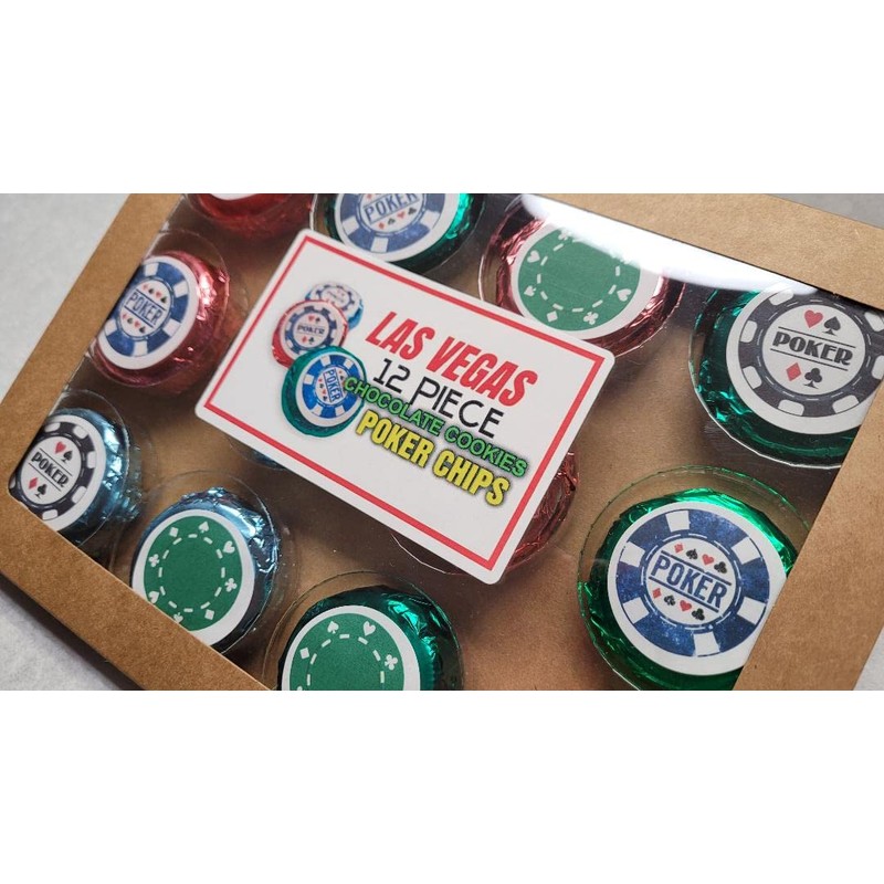 Las Vegas Casino Chocolate Cookie Gift Set 12 pc Casino