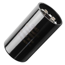 CD60 Round Motor Start Capacitor 50/60 Hz AC Electric Motor Universal Fit for AC Motor Run or Fan Start and Cool or Heat Pump Air (220-250 VAC, 216-259 uf/MFD)