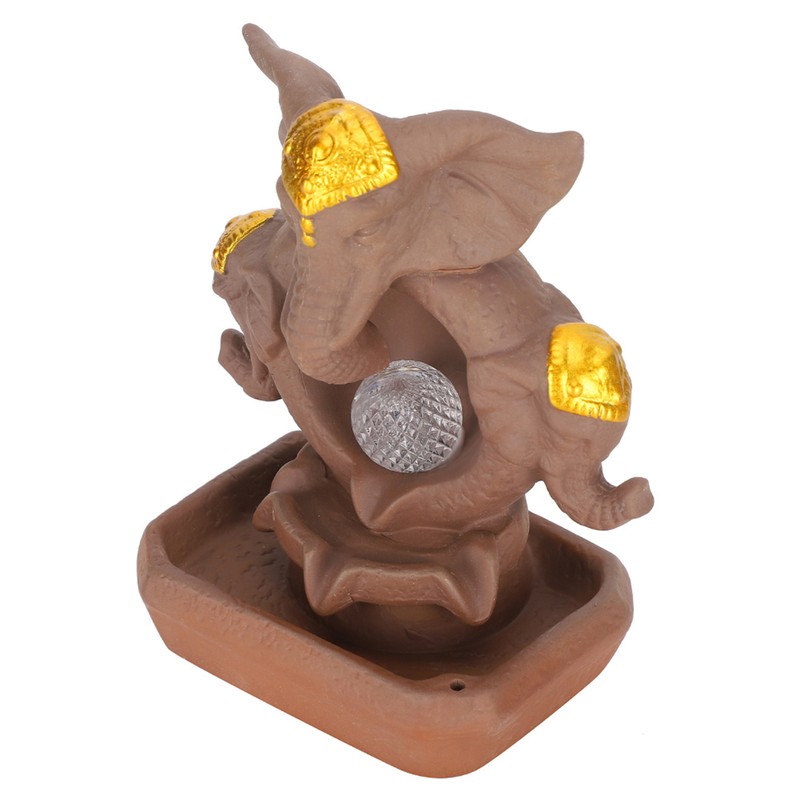 Incense Burner Backflow Waterfall Incense Holder Home Decorations with LED