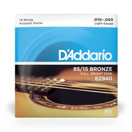 D'Addario EZ940 Great American Bronze Light (.010.-050) 12-String Acoustic Guitar Strings