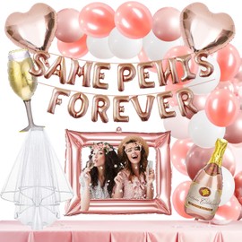 Hen Party Decoration Balloons Rose 38 Pcs,Hen Party Foil Balloons Funny,Hen Party Accessories Classy,Bachelorette Party,Latex Balloons,Plates,Towels,for Bridal Shower Bachelorette Hen do Party