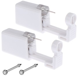 prgislew Nose Piercing Gun - Silmy 2 Pack Nose Piercing Kit Disposable Self Nose Piercing Gun with Nose Stud Pierce Kit Tool for Nose Studs Piercing Gun