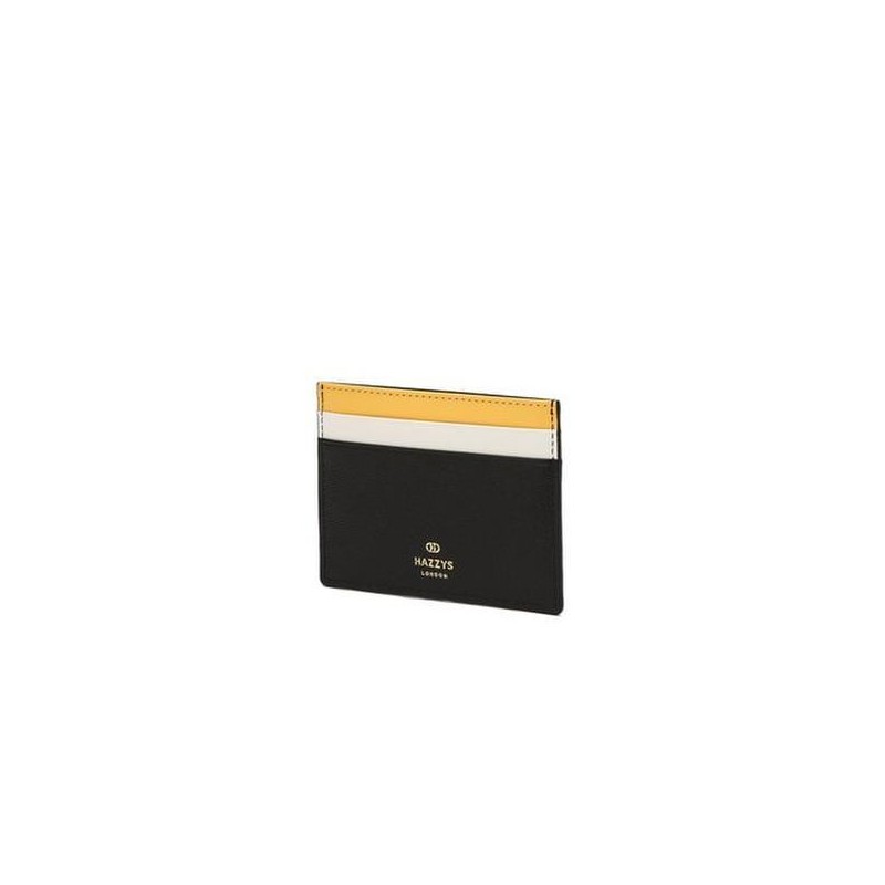 Hazzys (대구신세계)블랙 로고배색 소가죽 카드지갑HJHO5F503BK (Daegu Shinsegae) Black Logo Contrast