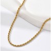 Bigonice 14K Real Yellow Gold 1.5mm,2.0mm,3.2mm,4.2mm Rope Chain Necklace with