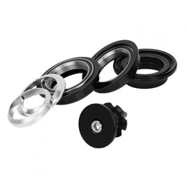 Kuuleyn Mountain Bike Head Tube Aluminium Alloy Bearing Headset Diameter 28.6 mm Without Threaded Rod Sealed Bearing Head Shell for Inner Diameter 44 mm Frame Black