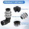 sourcing map 2Pcs Push to Connect Fittings, 5/16"x5/16" Tube OD