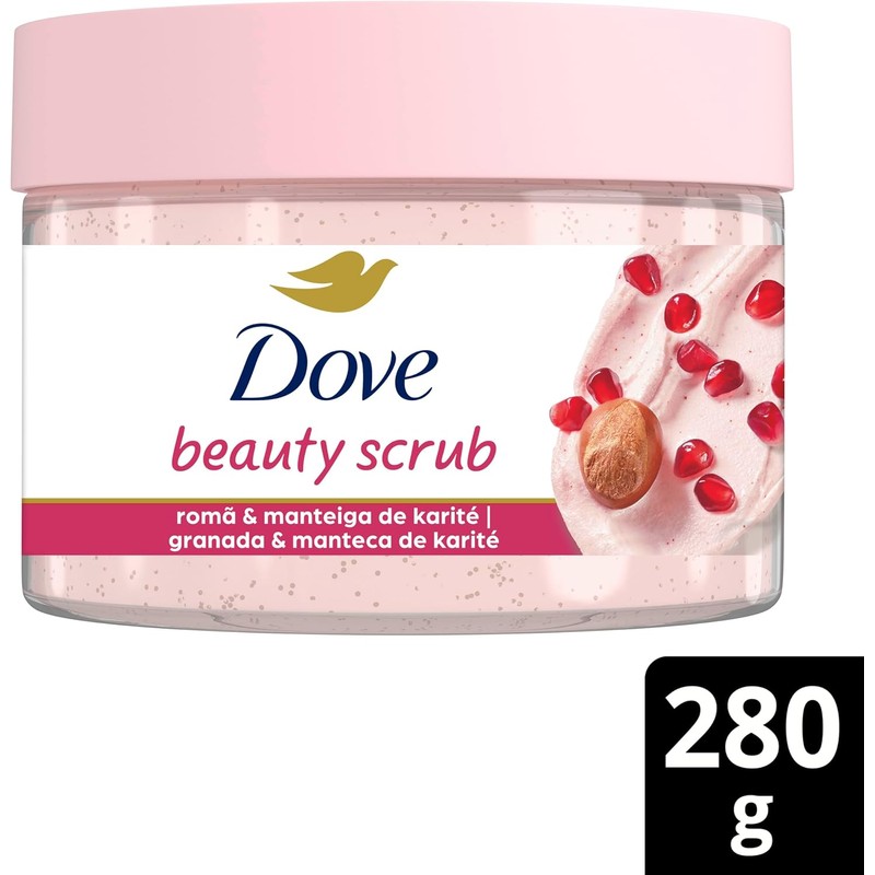 Dove Beauty Scrub Jabón Exfoliante Corporal Granada y Manteca de