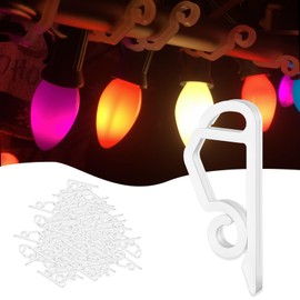 SUNSGNE Christmas Light Clips, Christmas Light Hooks for Outside, Gutter Clips for Hanging Outdoor Lights, Outdoor Light Hooks Holiday Light Clips for Christmas Decorations - 100 Pcs