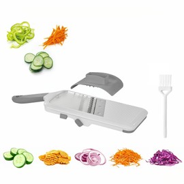 Umiciaga Handheld Mandoline Slicer, Adjustable Slicing Thickness & Julienne Sizer, Mandoline Vegetable Slicer,Onion/Potato/Tomato Salad Food Slicer with Hand Guard, Kitchen Helper for Home Chefs.