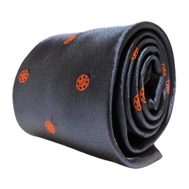 Frederick Thomas navy men-s tie with ladybird embroidered design ladybug