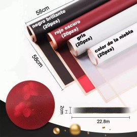 SD 80 Hojas Papel Coreano Para Ramos Bouquet Floral Y 2 Cinta