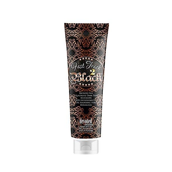 Devoted Creations Fast Track 2 Black Dark Tan Maximizer Tanning Lotion 8.5 Ounce