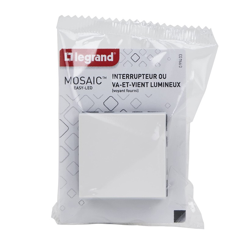 Legrand - Illuminated Toggle Switch with Mosaic LED Indicator, 10