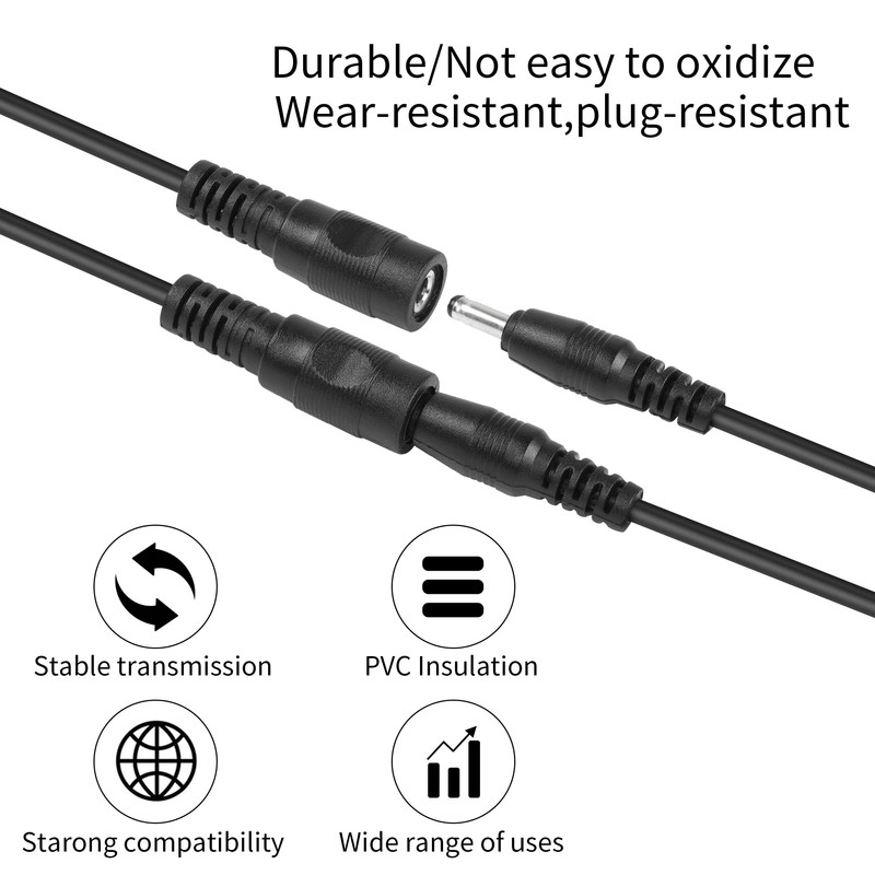 YACSEJAO DC Y Splitter Cable 2PCS 12V DC 3.5mm x