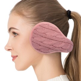 Venswell Knit Ear Muffs for Winter Women Men Soft Earmuffs Cold Weather Fleece Ear Warmers Cover Foldable & Adjustable