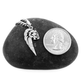 Tribal Tiger and Wolf Couples Necklaces Making a Heart, Hand Cut Coin, By NameCoins