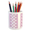 Ambesonne Easter Pencil Pen Holder, Bunny Rabbits in Vivid Pastel