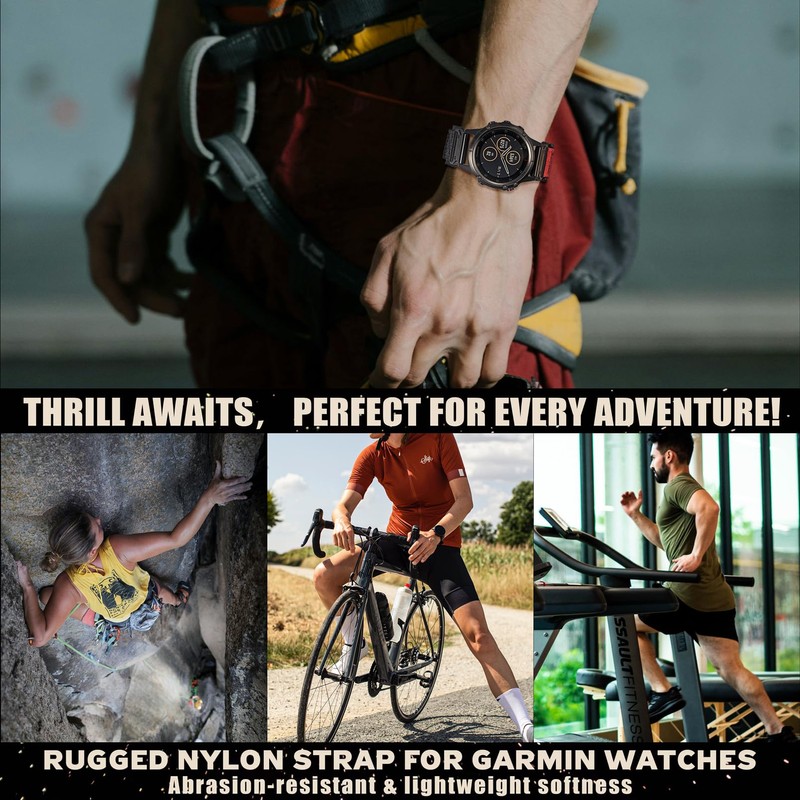 Torbollo Garmin Belt Garmin Bands for Fēnix, Instinct, Vivoactive/Approach/MARQ/Quatix/D2, Forerunner,