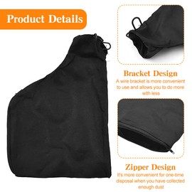 Parthan 3 Pcs Evolution Mitre Saw Dust Bag, Sander Dust Bag, Anti-Dust Saw Dust Cover Bag with Zipper, for Belt Sander Parts Miter Saw Accessories, Easy Carry and Store, Black